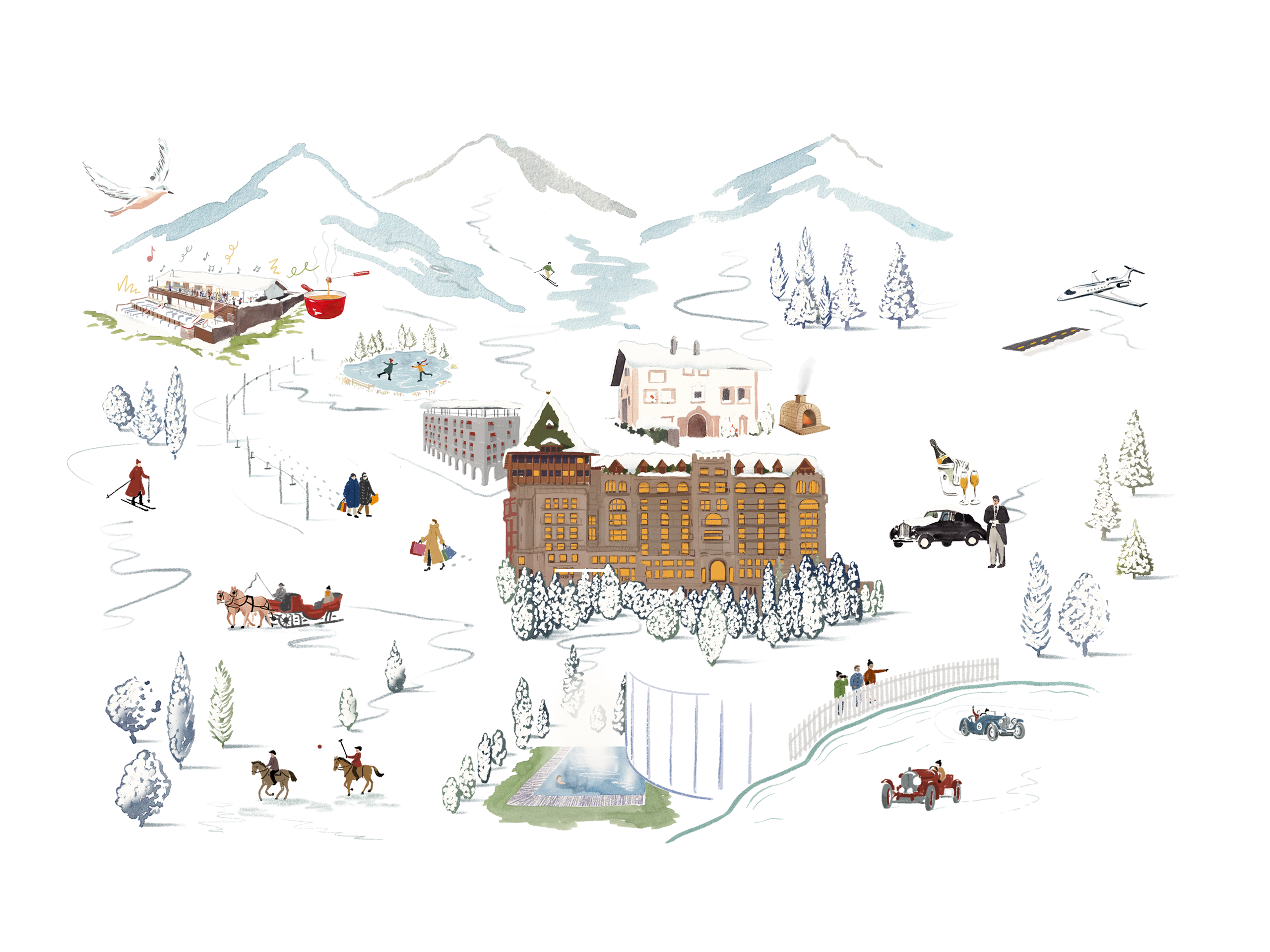 Badrutts Palace About Map Winter