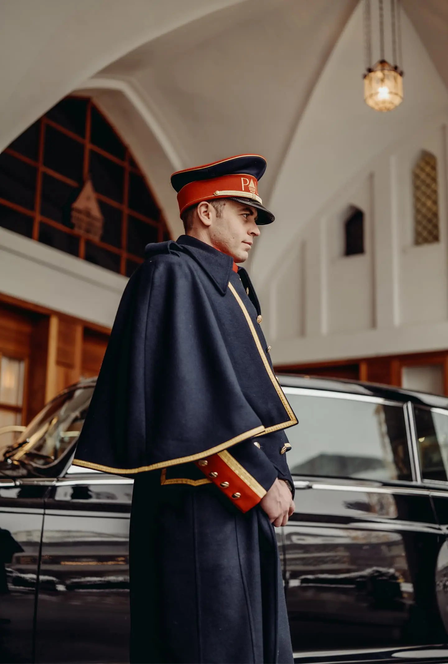 Badrutts Palace Gallery Entrance Chauffeur Rolls Royce 001
