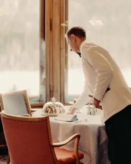 Badrutts Palace Food And Beverage A Perfect Day Le Restaurant Breakfast Waiter
