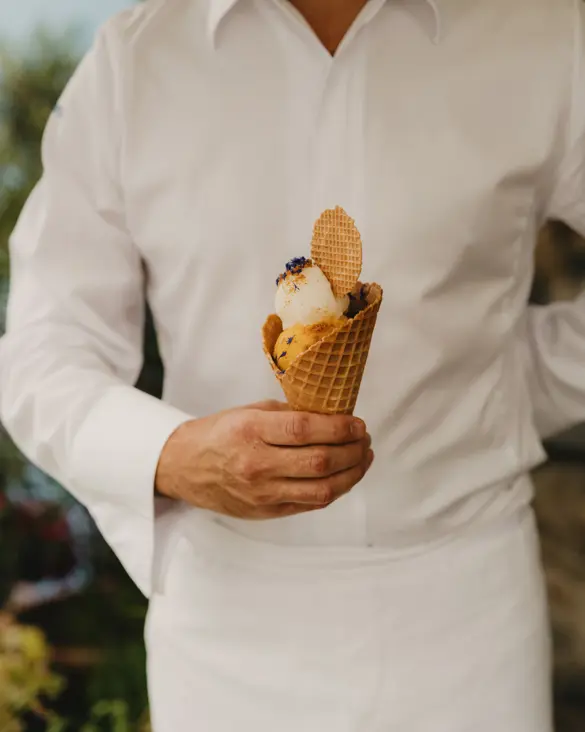Badrutts Palace Food And Beverage Palace Gelateria Handmade Icecream Cone