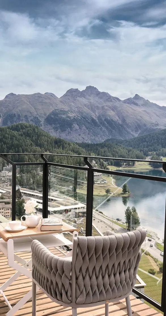 Badrutts Palace Suites Tower Penthouse Apartment Balcony Lake View Summer