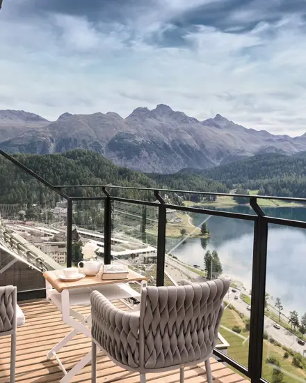 Badrutts Palace Suites Tower Penthouse Apartment Balcony Lake View Summer