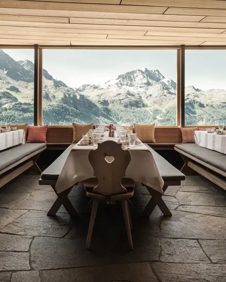 Badrutts Palace Food And Beverage Restaurants Clubs Paradiso Mountain Club Interior Mountain View Restaurant Summer