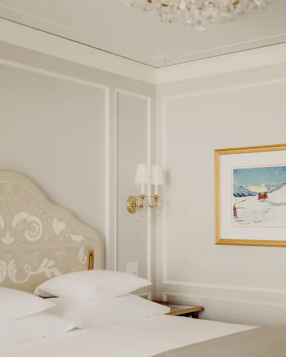 Badrutts Palace Rooms Signature Double Room Lake View With Balcony Interior Detail Bed