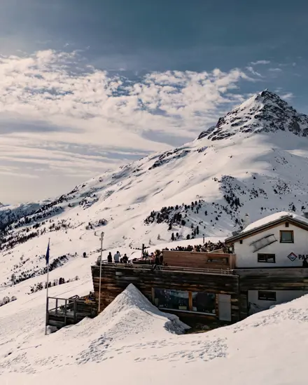 Badrutts Palace Meet And Celebrate Venues Paradiso Mountain Club Exterior Mountain View Snow Winter