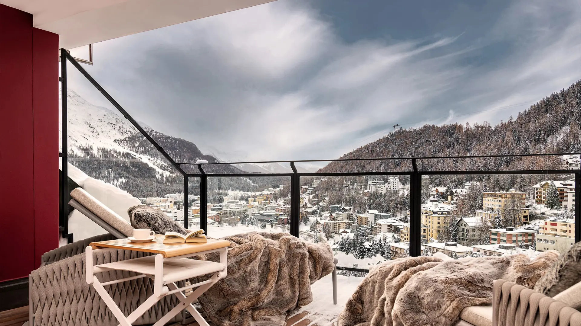 Badrutts Palace Suites Tower Penthouse Apartment Balcony Lake View