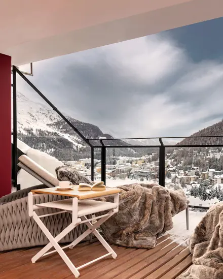Badrutts Palace Suites Tower Penthouse Apartment Balcony Lake View