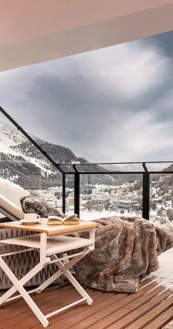 Badrutts Palace Suites Tower Penthouse Apartment Balcony Lake View