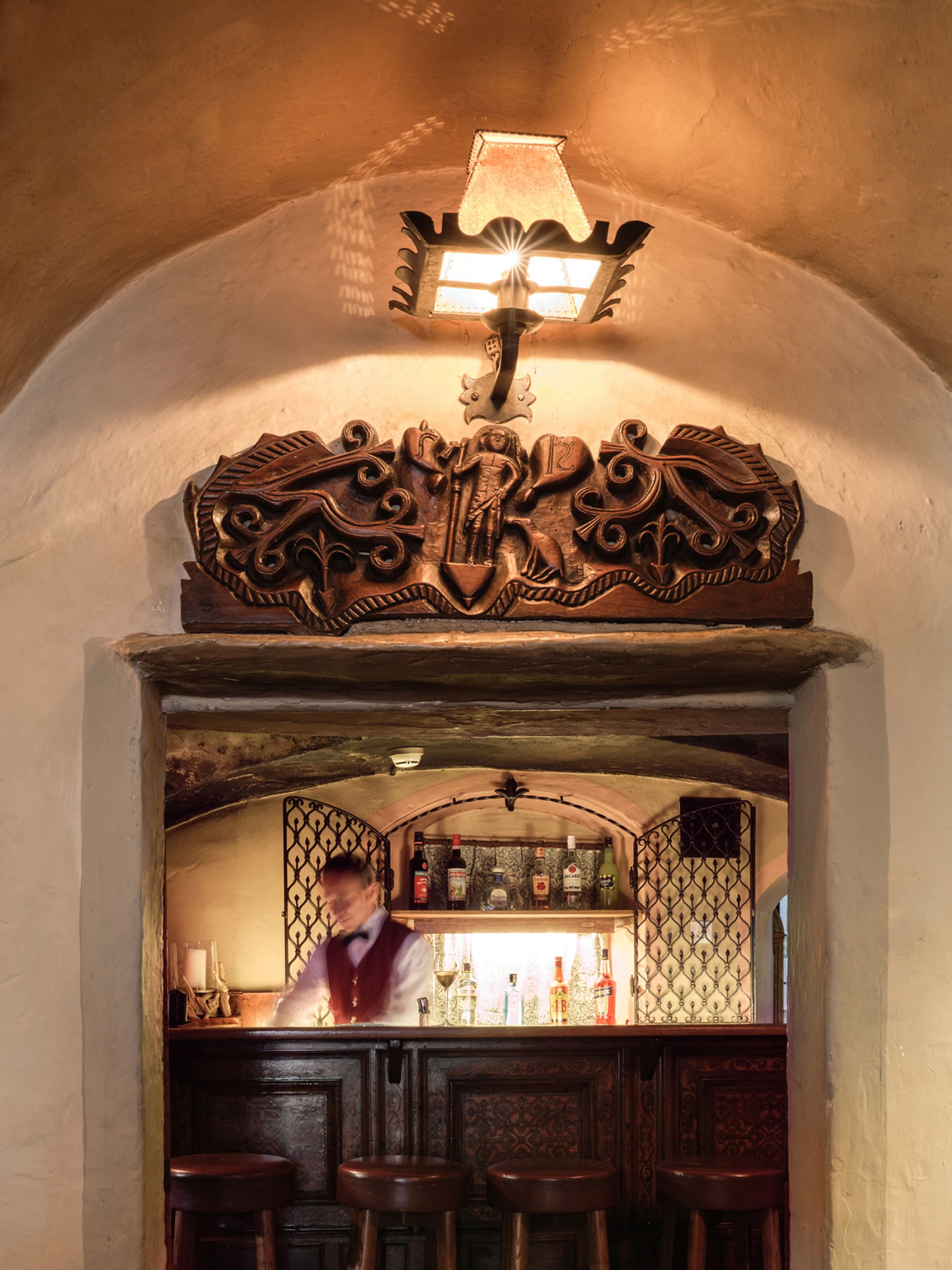 Badrutts Palace Food And Beverage Bars Chesa Veglia Polo Bar Entrance View 2