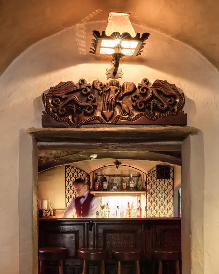 Badrutts Palace Food And Beverage Bars Chesa Veglia Polo Bar Entrance View 2