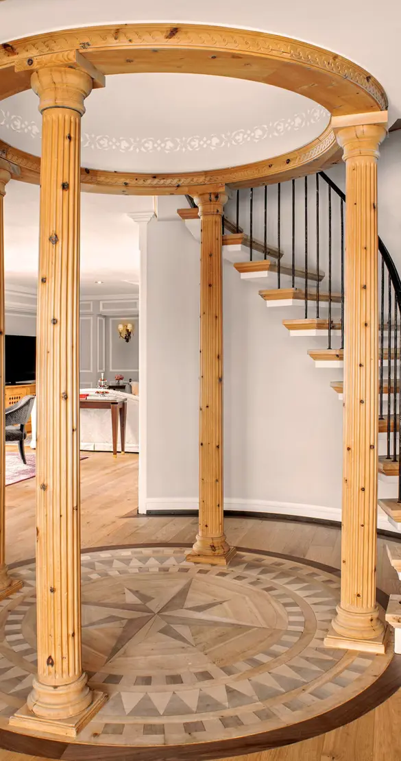 Badrutts Palace Suites Tower Penthouse Apartment Interior Detail Staircase