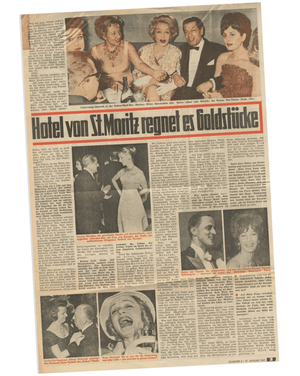 Badrutts Palace Tower Revue Stars Of The Stage Newspaper Dietrich