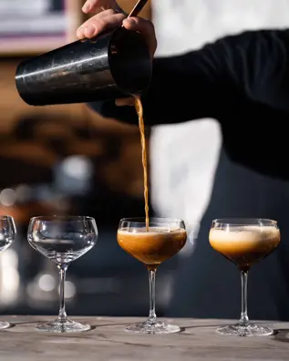 Badrutts Palace Food And Beverage Restaurants Clubs Paradiso Mountain Club Barkeeper Mixologe Espresso Martini
