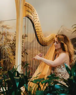 Badrutts Palace Food And Beverage Restaurants Le Restaurant Harp Music Woman