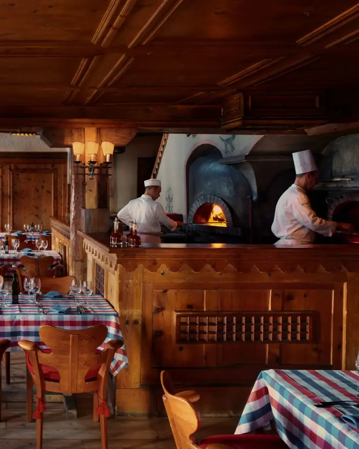 Badrutts Palace Food And Beverage Restaurants Chesa Veglia Pizzeria Heuboden Interior Oven Pizzaiolo