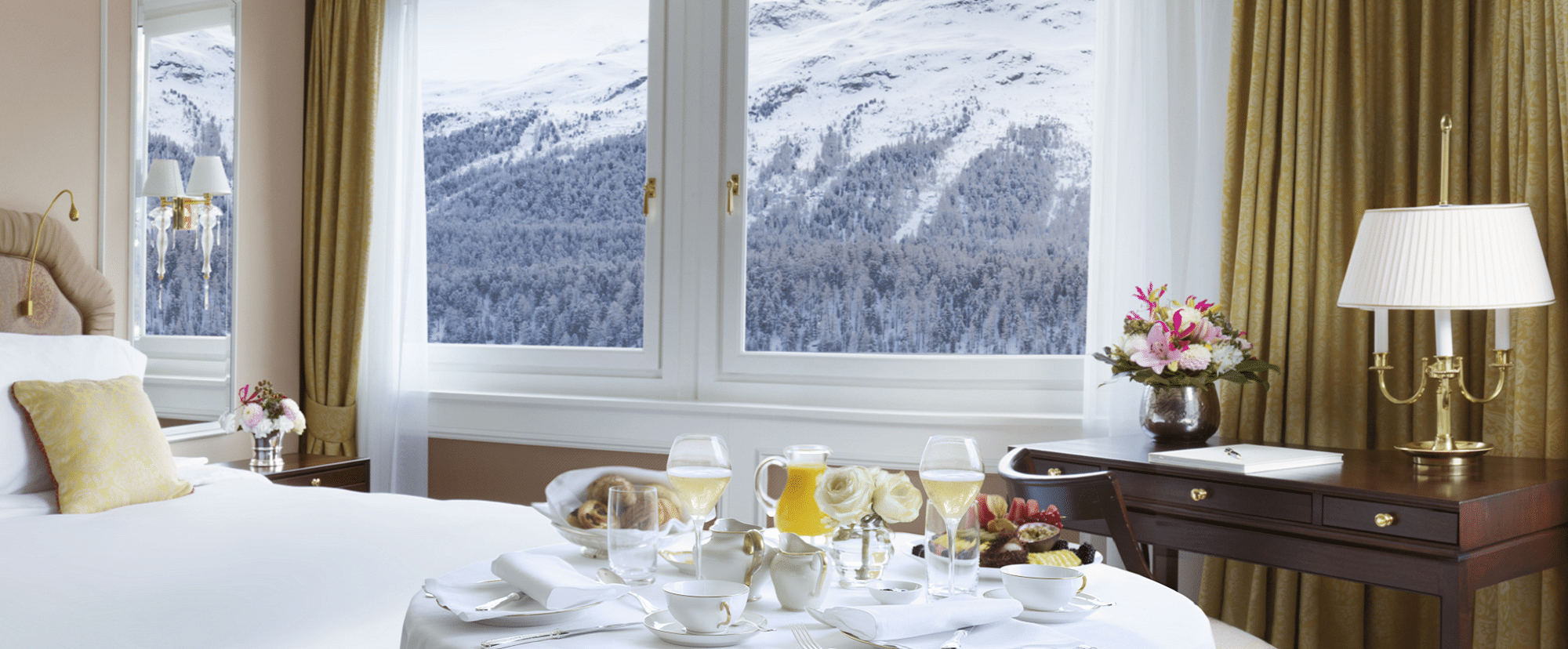 Deluxe Lake View Room Winter Hotel St. Moritz